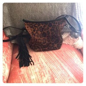 Zara Woman Leopard Tassle Bag